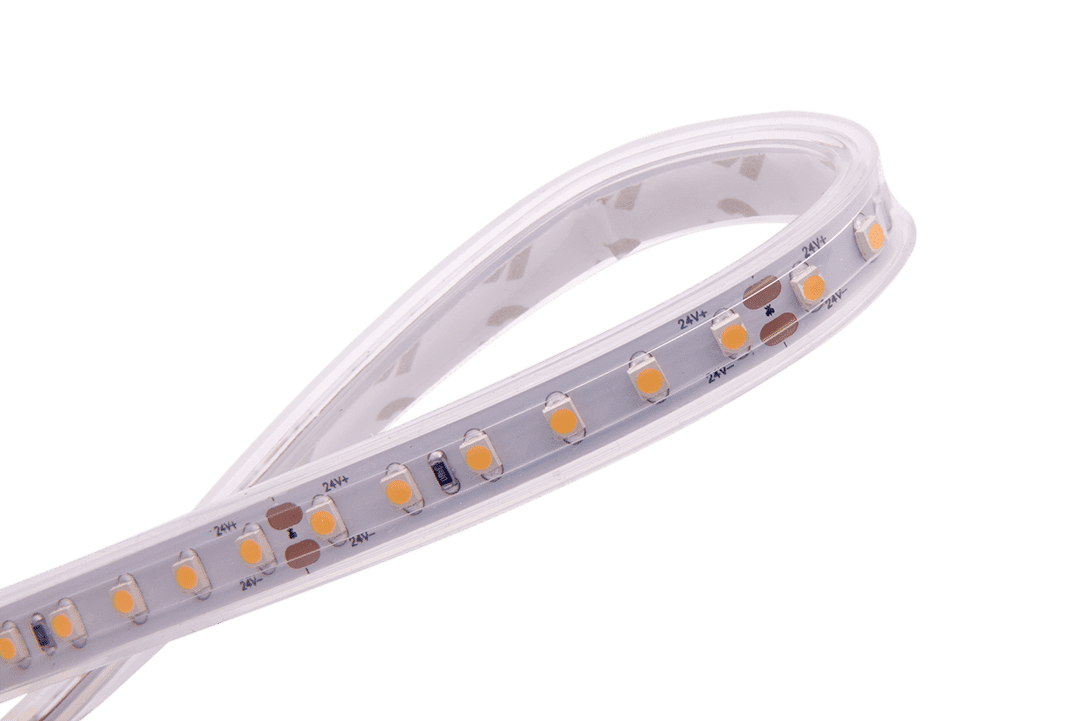 Лента светодиодная LUX3528 120LED/м 9,6Вт/м 24В IP65 Цвет:Теплый белый (2700K) (1метр) SWG